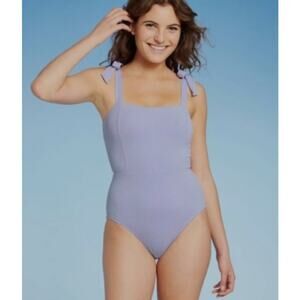 Sea Angel Lavender Womens XS  Swimsuit with Shoulder Ties and Fully Lined Cups